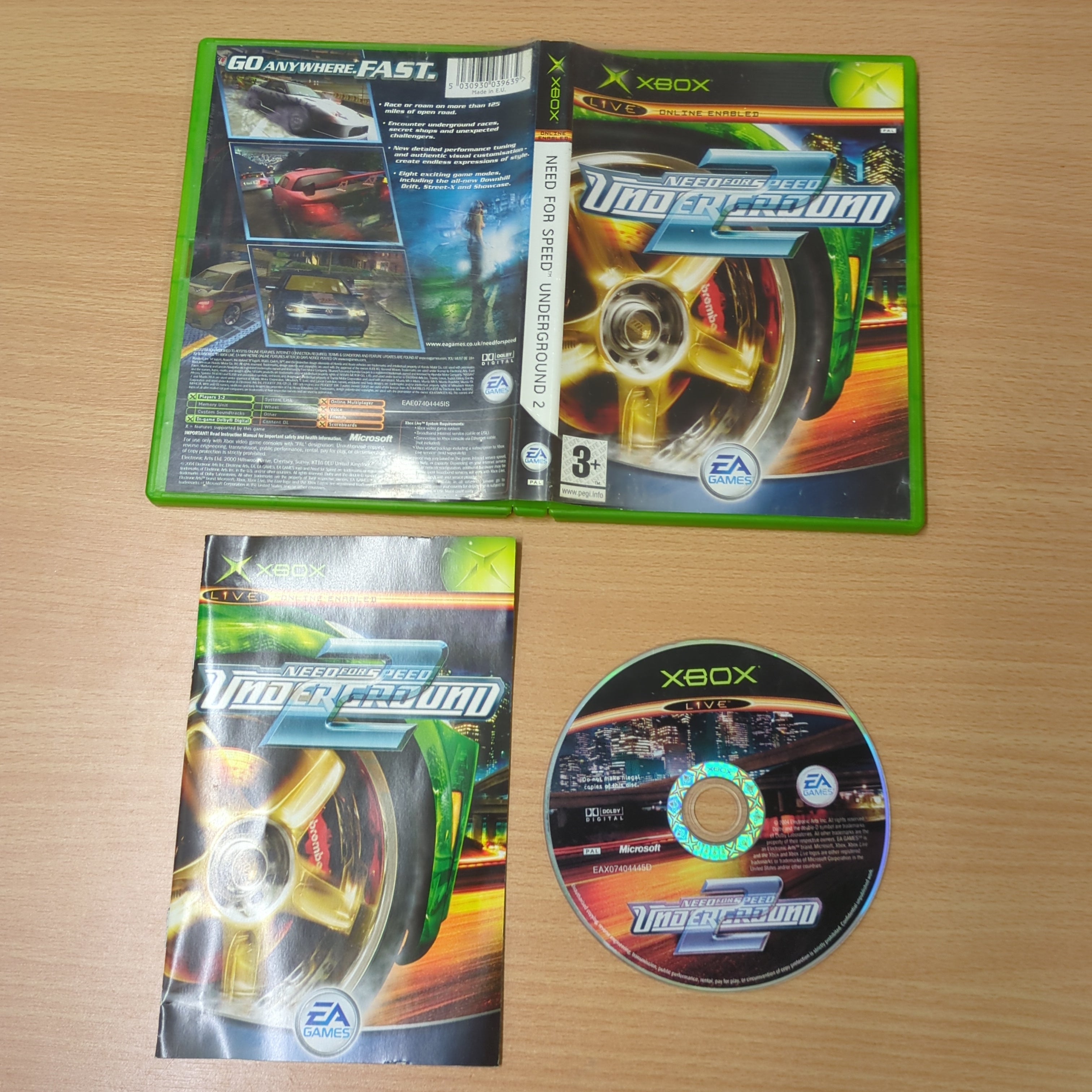 Need for Speed Underground 2 original Xbox game Need for Speed Underground 2 original Xbox game
